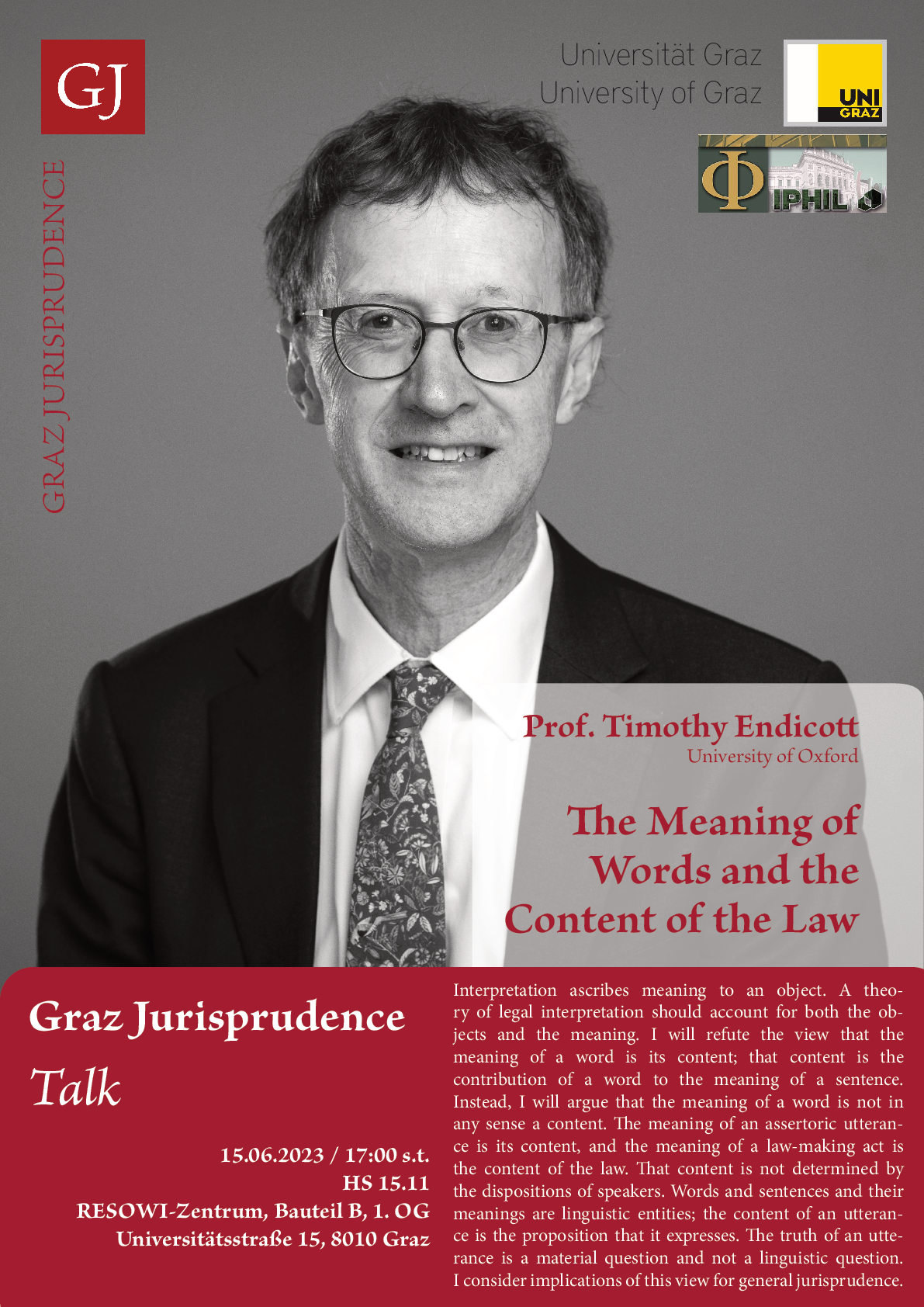 Graz Jurisprudence Talk Prof. Timothy Endicott Master Political